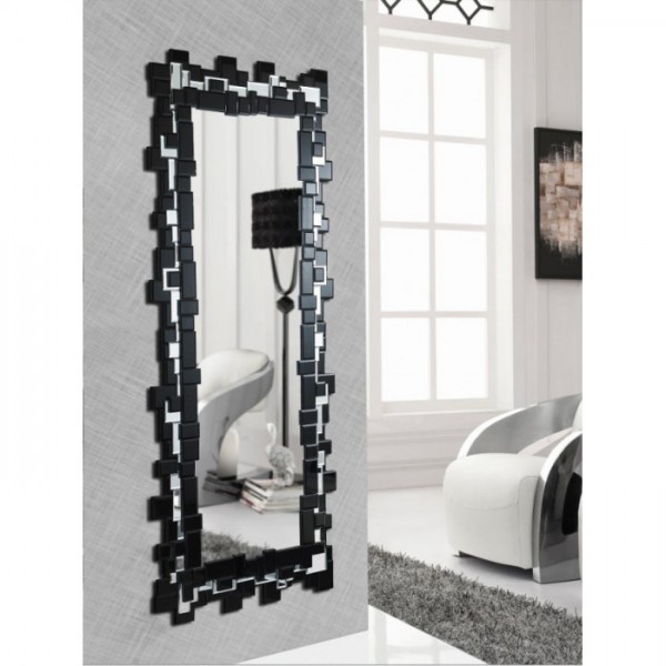 Espejo rectangular negro 154x60