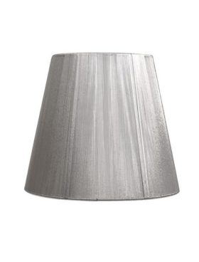 Pantalla Conica hilo E27 plata d45