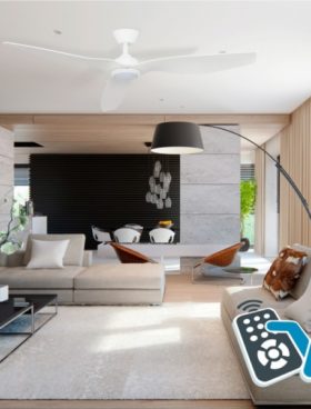 Ventilador techo blanco led 15W