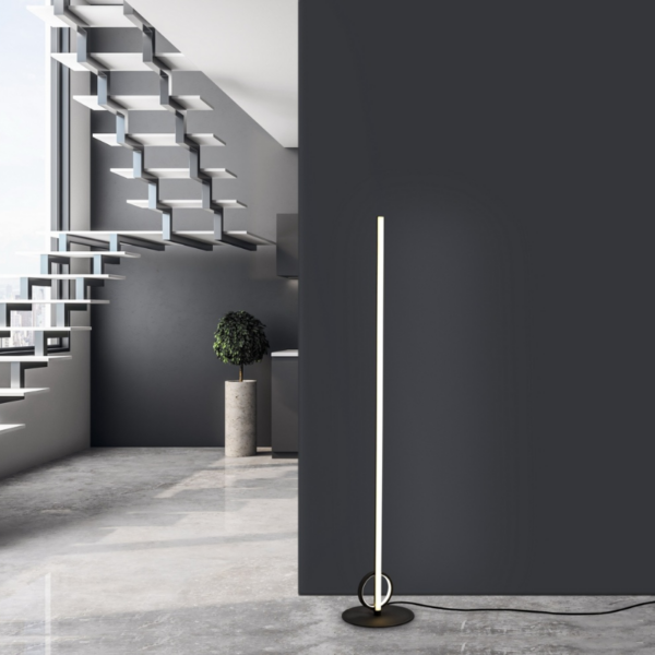 Lámpara de pie Negra LED 24 watt intensidad regulable - Imagen 2