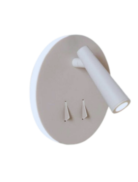 Aplique pared LECTOR con luz indirecta Blanco texturado led 6 Watt + 3 Watt 3000 kelvin