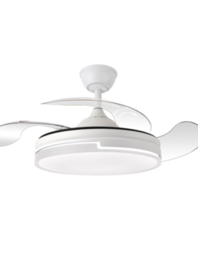 Ventilador techo ASPA DESPLEGABLE 77w 107cm blanco mate