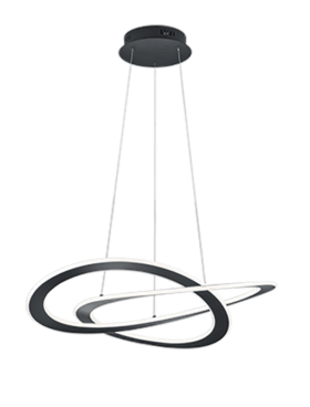 Lámpara colgante LED 52 watts 6200 lúmenes 3000k antracita