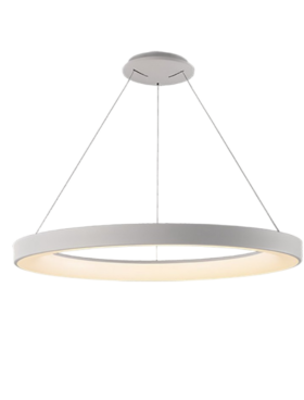 Lámpara Techo colgante LED 66 Watts CCT - Diámetro 90 Dimmable con mando a distancia BLANCO
