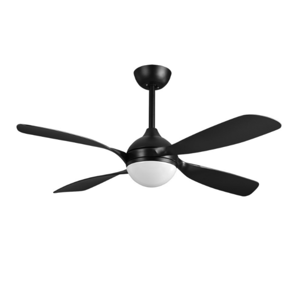 Ventilador de techo 4 aspas con luz led 30 watts 132 cm diámetro negro