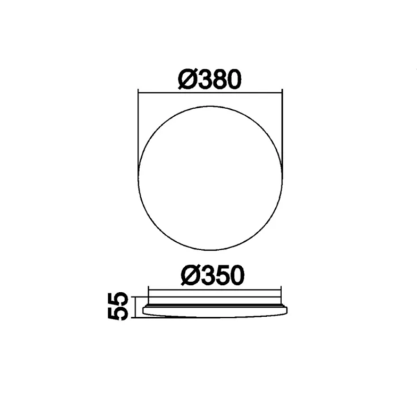 Plafón led 36 watt 38cm estrellitas - Imagen 2