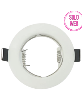 Aro empotrable 1x GU10 redondo blanco mate