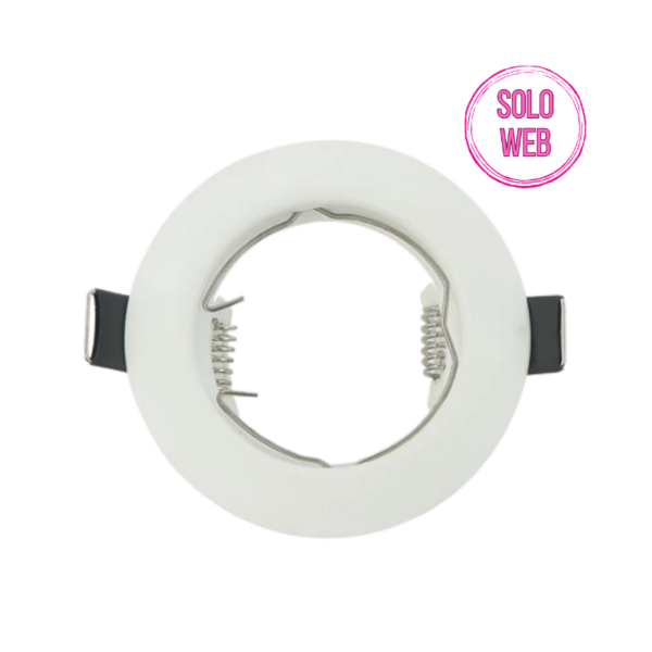 Aro empotrable 1x GU10 redondo blanco mate