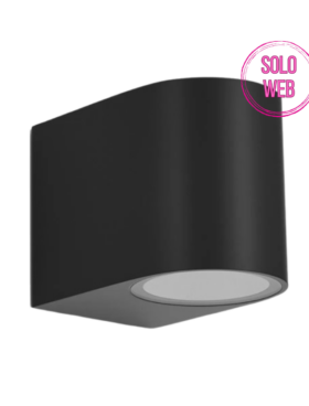 Aplique exterior 1x GU10 8cm de alto IP44 negro