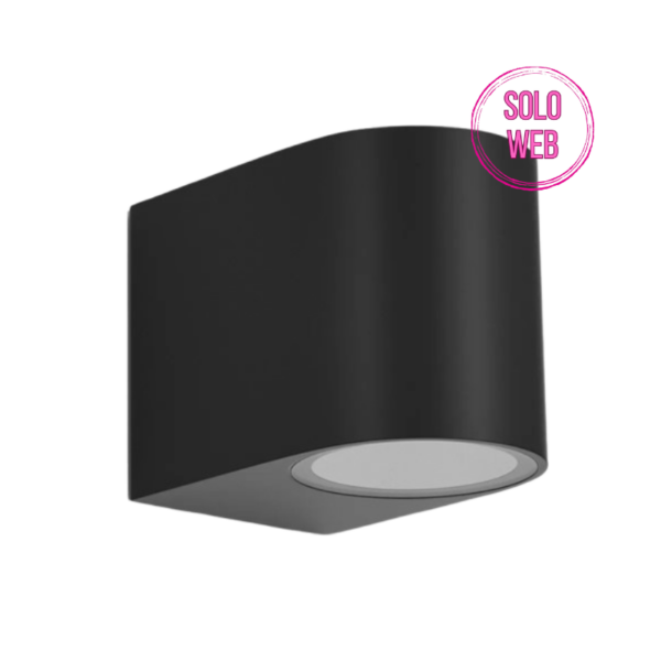 Aplique exterior 1x GU10 8cm de alto IP44 negro