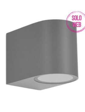 Aplique exterior 1x GU10 8cm de alto IP44 gris