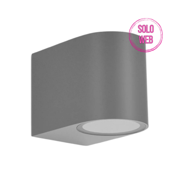 Aplique exterior 1x GU10 8cm de alto IP44 gris
