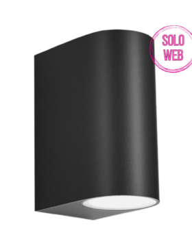 Aplique exterior 2x GU10 14,7cm de alto IP44 negro