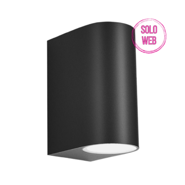 Aplique exterior 2x GU10 14,7cm de alto IP44 negro