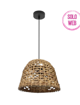 Colgante en fibras natuirales vegetal marino 1x E27 35cm de diámetro