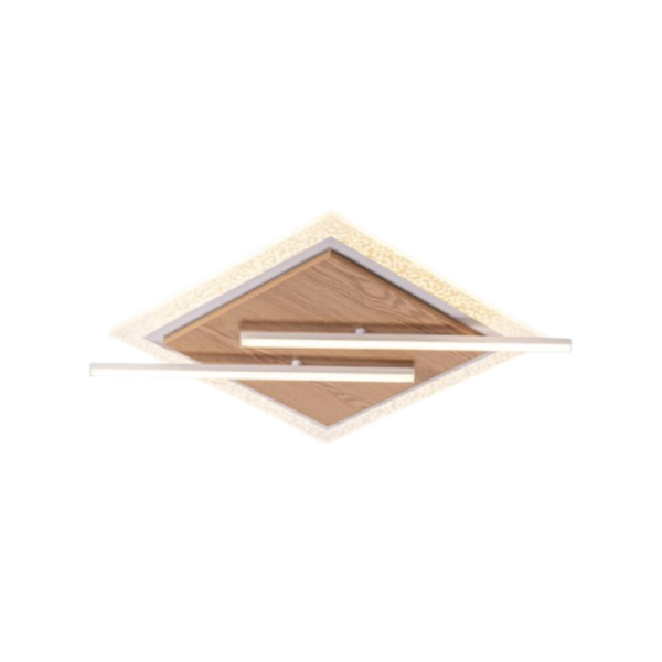 Plafón 2 luces orientables CCT  80 watts regulables blanco madera - Imagen 2