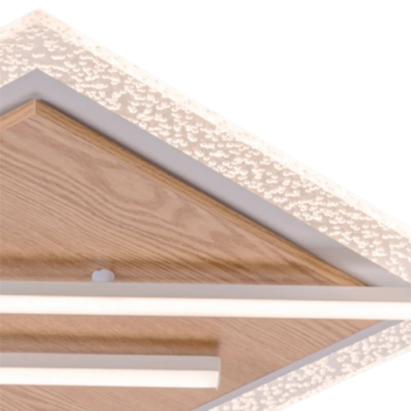 Plafón 2 luces orientables CCT  80 watts regulables blanco madera - Imagen 3