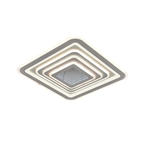 Plafón led cuadrado 3D 136 watts 35x35cm CCT mando a distancia y APP Android e iOS