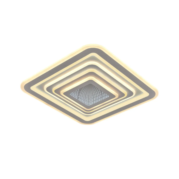 Plafón led cuadrado 3D 136 watts 35x35cm CCT mando a distancia y APP Android e iOS - Imagen 2