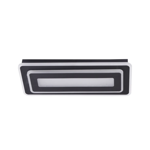 Aplique led rectangular 53 watts 40x16cm CCT mando a distancia y APP Android e iOS negro