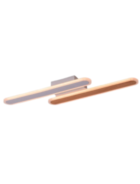 Aplique led 36 watts 63x16cm CCT mando a distancia y APP Android e iOS madera
