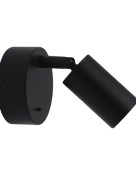 Aplique lector led GU10 mini con interruptor negro