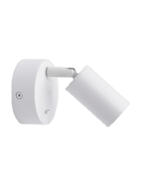 Aplique lector led GU10 mini con interruptor blanco