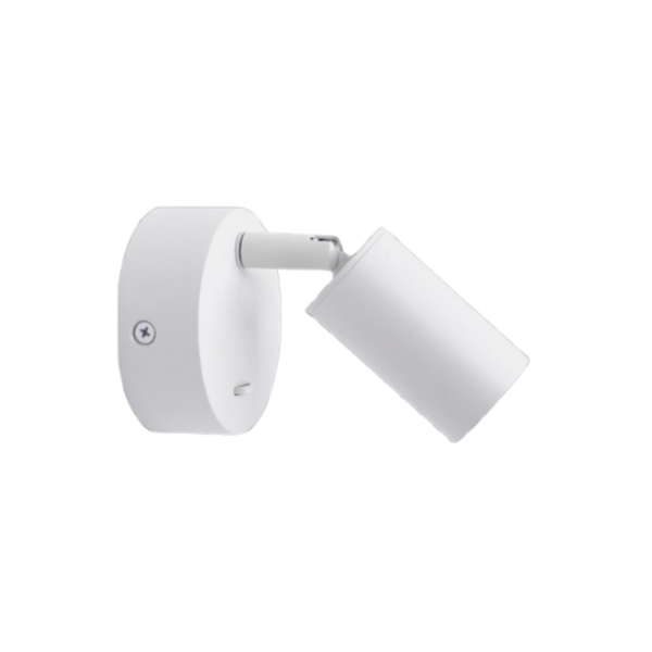 Aplique lector led GU10 mini con interruptor blanco