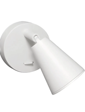 Aplique lector led GU10 mini con interruptor blanco