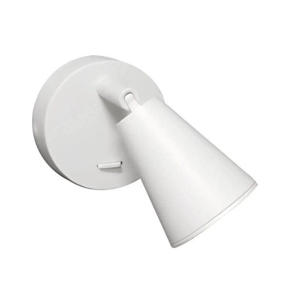 Aplique lector led GU10 mini con interruptor blanco
