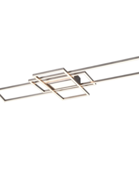 Lámpara plafón SMD LED luz regulable con mando a distancia y memoria niquel mate