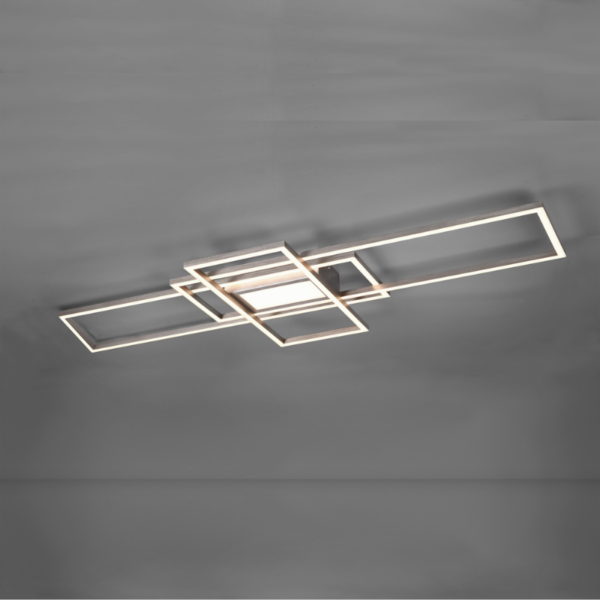 Lámpara plafón SMD LED luz regulable con mando a distancia y memoria niquel mate - Imagen 3