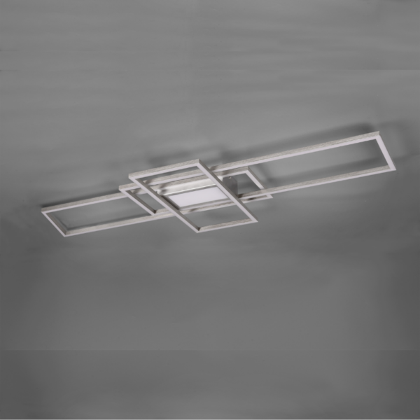 Lámpara plafón SMD LED luz regulable con mando a distancia y memoria niquel mate - Imagen 4
