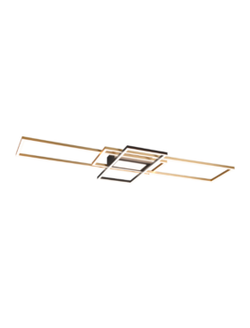 Lámpara plafón SMD LED luz regulable con mando a distancia y memoria bronce mate