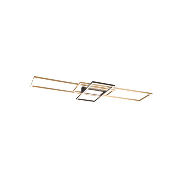 Lámpara plafón SMD LED luz regulable con mando a distancia y memoria bronce mate