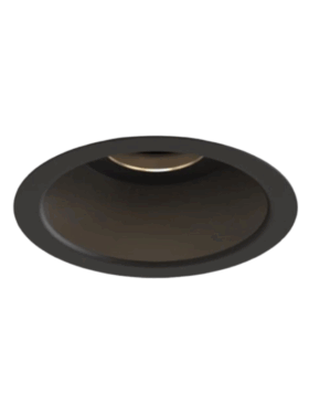 Empotrable aluminio 1x GU10 con aro embellecedor negro