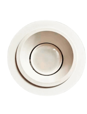 Empotrable aluminio 1x GU10 con aro embellecedor blanco