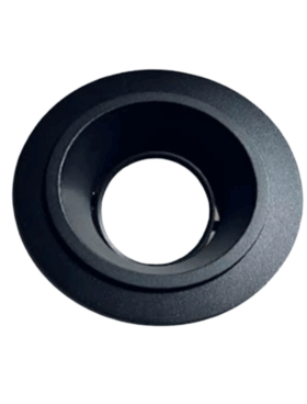 Empotrable aluminio 1x GU10 con aro embellecedor negro