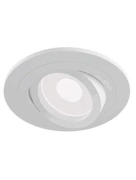 Empotrable aluminio 1x GU10 orinetable blanco