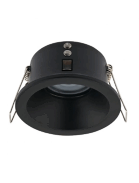 Empotrable aluminio 1x GU10 IP65 especial baños y exteriores negro