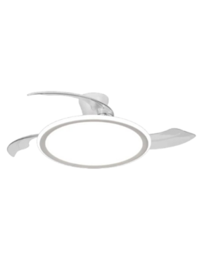 Ventilador led aspas desplegables DC luz LED CCT 40 watts blanco