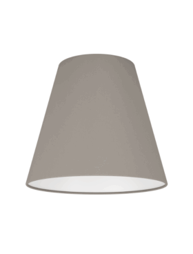 Pantalla para colgante en textil gris pardo