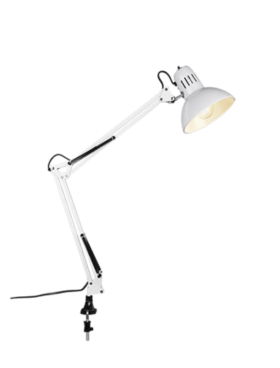 Flexo pinza arquitecto flexible orientable 1xE27 blanco