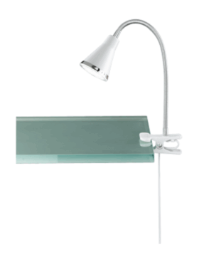 Flexo estudio pinza led blanco