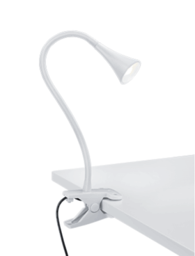 Flexo estudio pinza led blanco