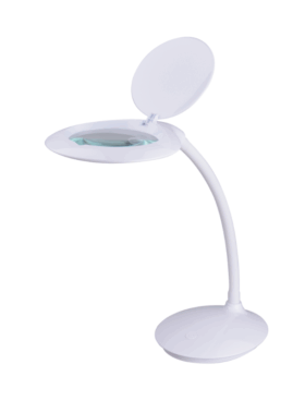 Flexo led con LUPA de 5 aumentos 7 watts blanco