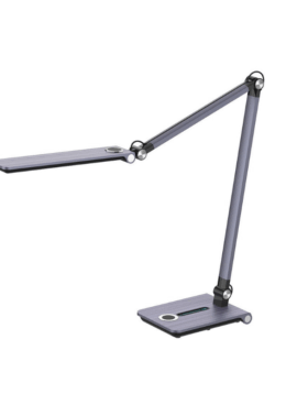 Flexo led 10 watts 3000-4500-6000 kelvin 800 lúmenes con memoria gris