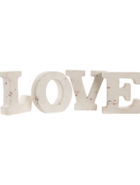 Letras decorativas LOVE en mármol