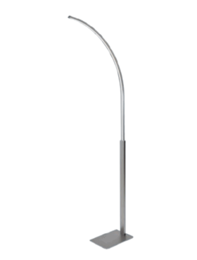 Lámpara de pie led 40 watts 3000-4000-6000 kelvin dimable con mando a distancia níquel mate