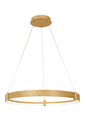 Lámpara led ARO 76 watts 3000 - 4000 - 6000 kelvin dimable con mando a distancia madera